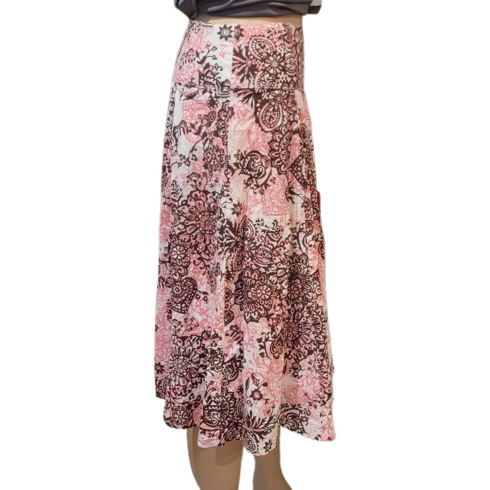 Apt. 9 Pink Boho Print Skirt Size 8 - Picture 2 of 4